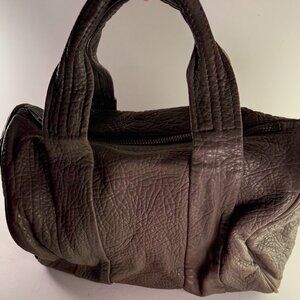 Alexander Wang Pebbled Rocco Bag In Dark Grey